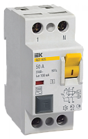 Выключатель дифференциальный (УЗО) ВД1-63S 2п 80А 300мА тип AC | код. MDV12-2-080-300 | IEK